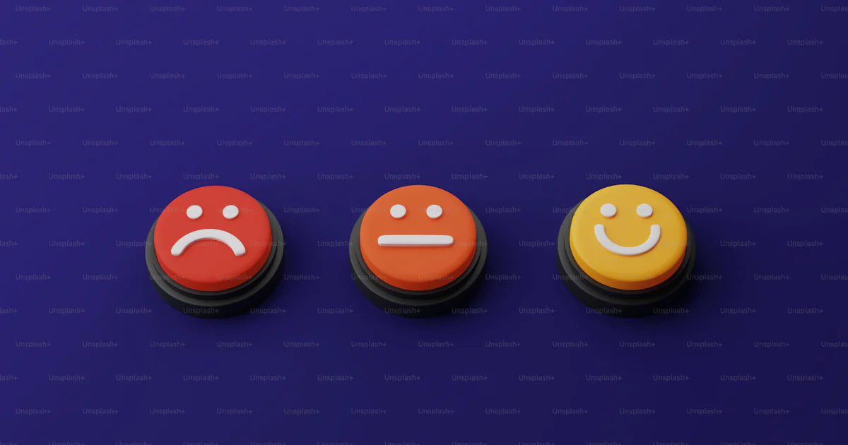 Bouton Client Image Enquête de satisfaction client avec bouton émoticône d’icône de visage ...