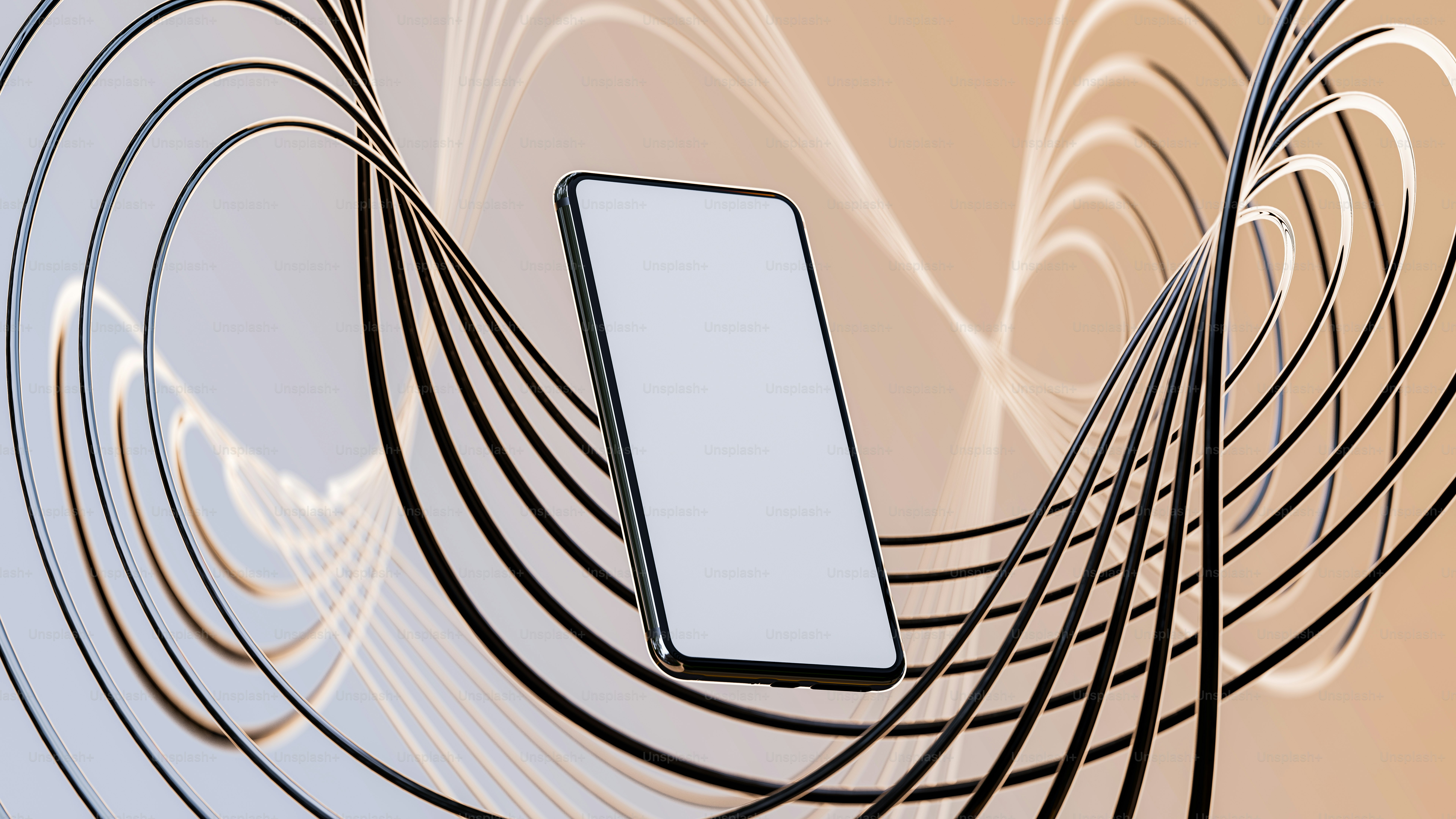 un téléphone portable blanc posé sur une table