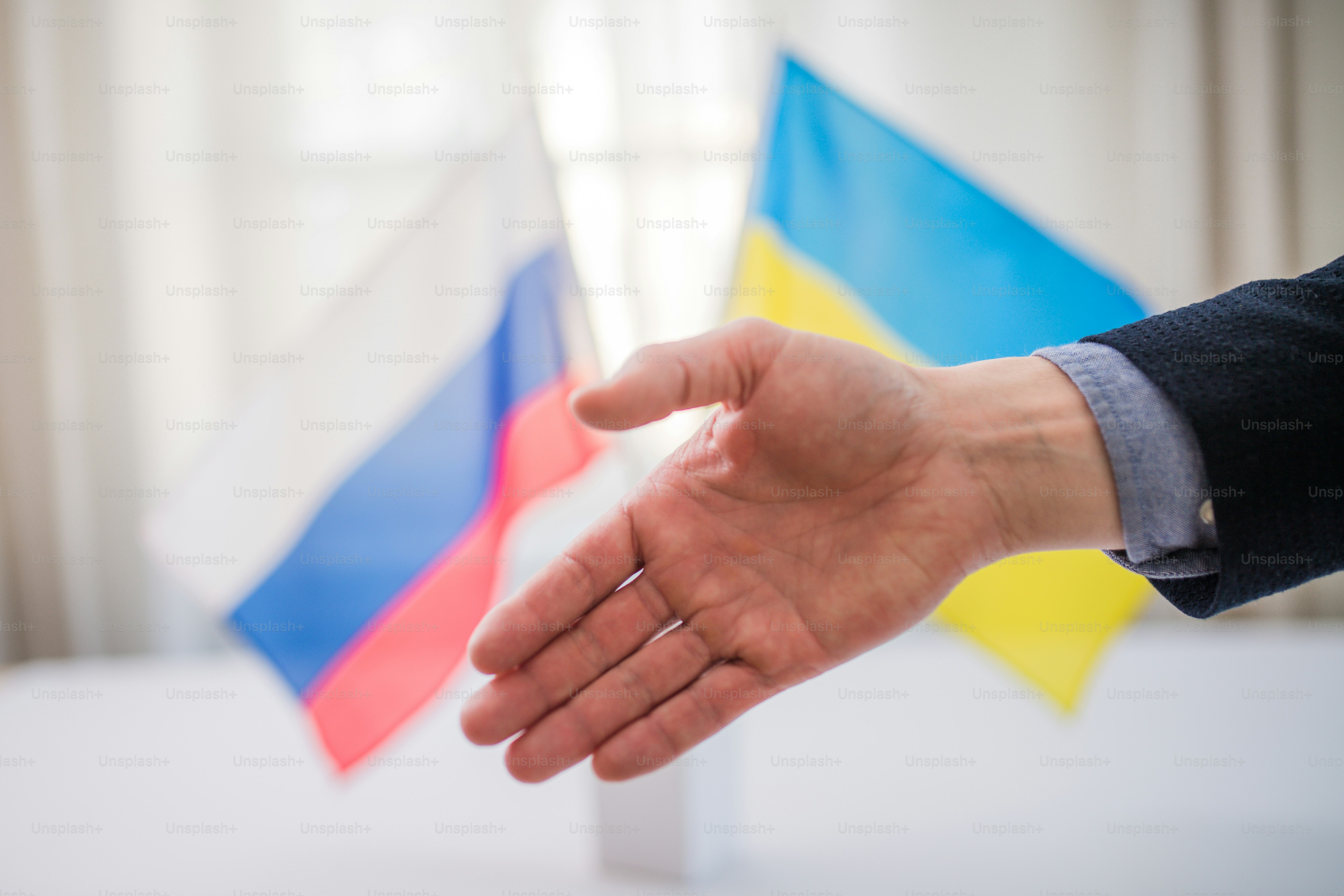 A representative of Ukraine waiting for agreement with Russia.