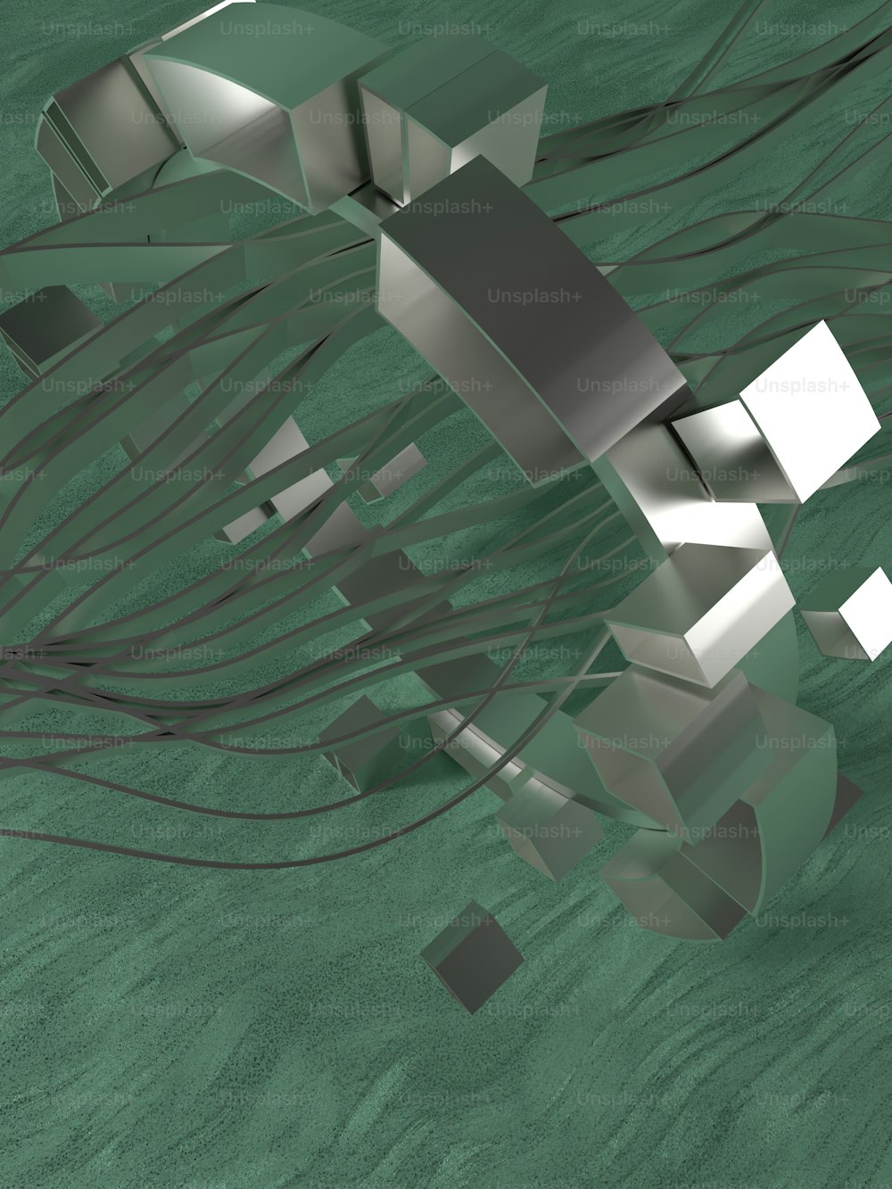 ein computergeneriertes Bild eines Bündels Drähte