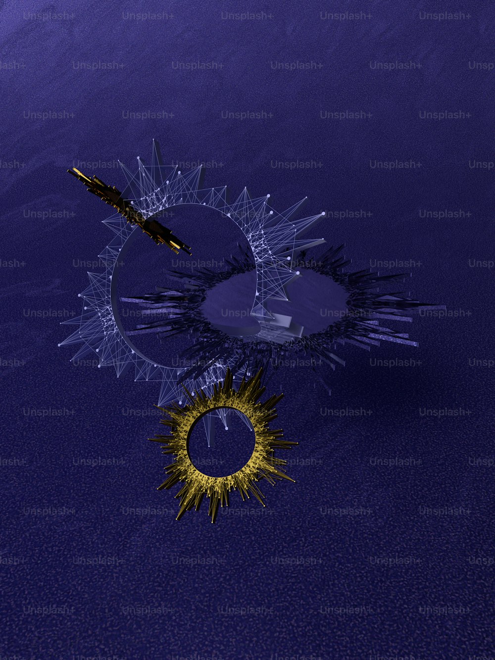 a computer generated image of a circular object