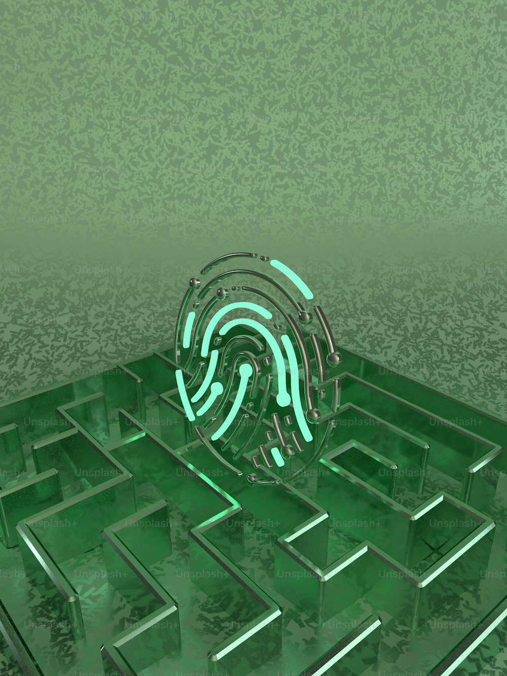 um labirinto no meio de uma parede verde