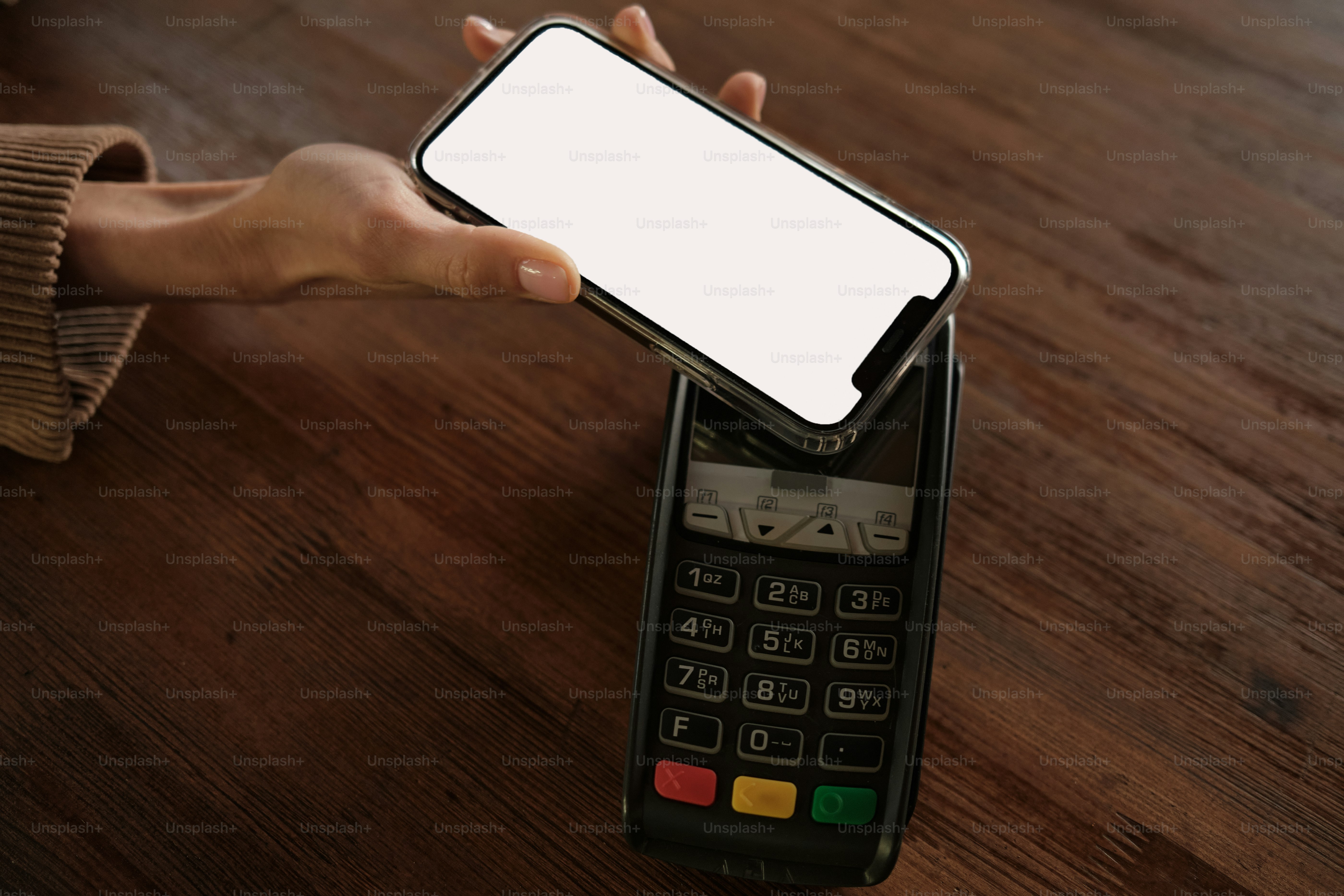 mockup mobile payment by phone