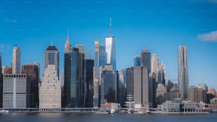 a view of a large city with tall buildings