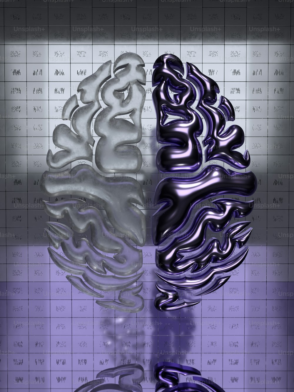 a digital image of a brain and a computer screen