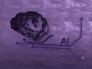 a purple background with the word ai on it