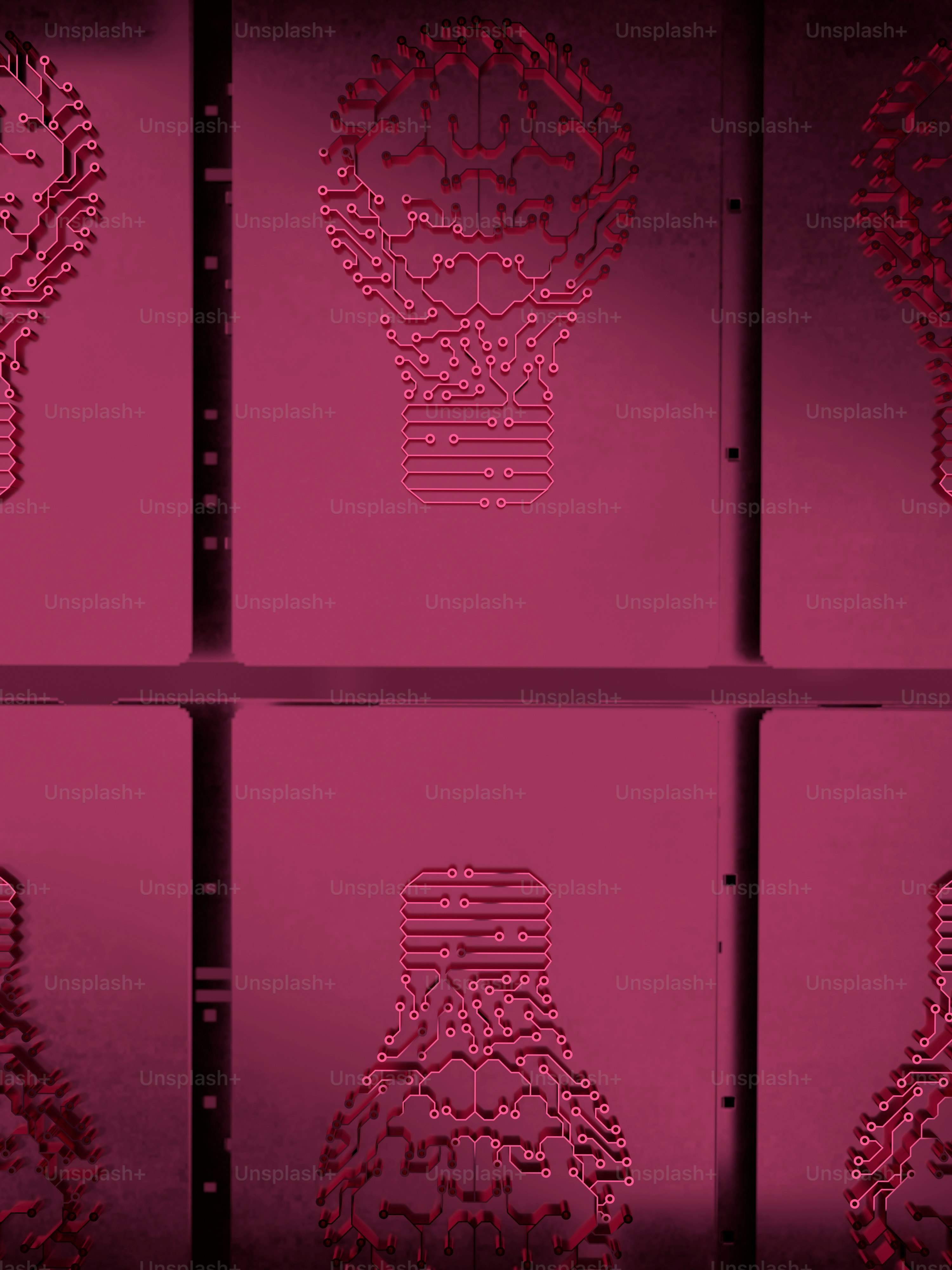 ein Satz von vier Bildern des Kopfes einer Person