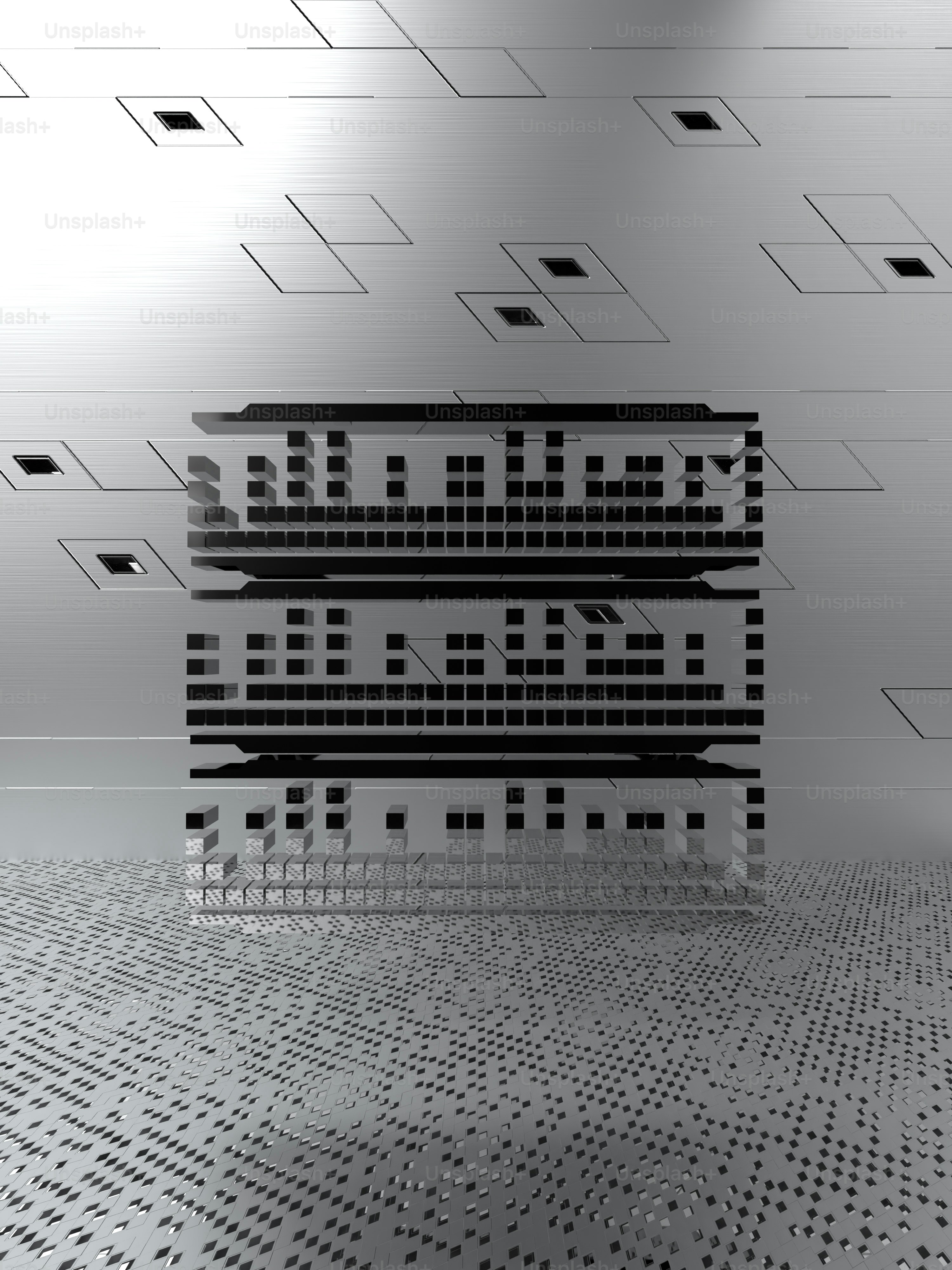 una foto in bianco e nero di un edificio