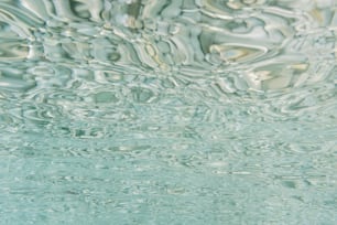 a close up of water with a sky in the background