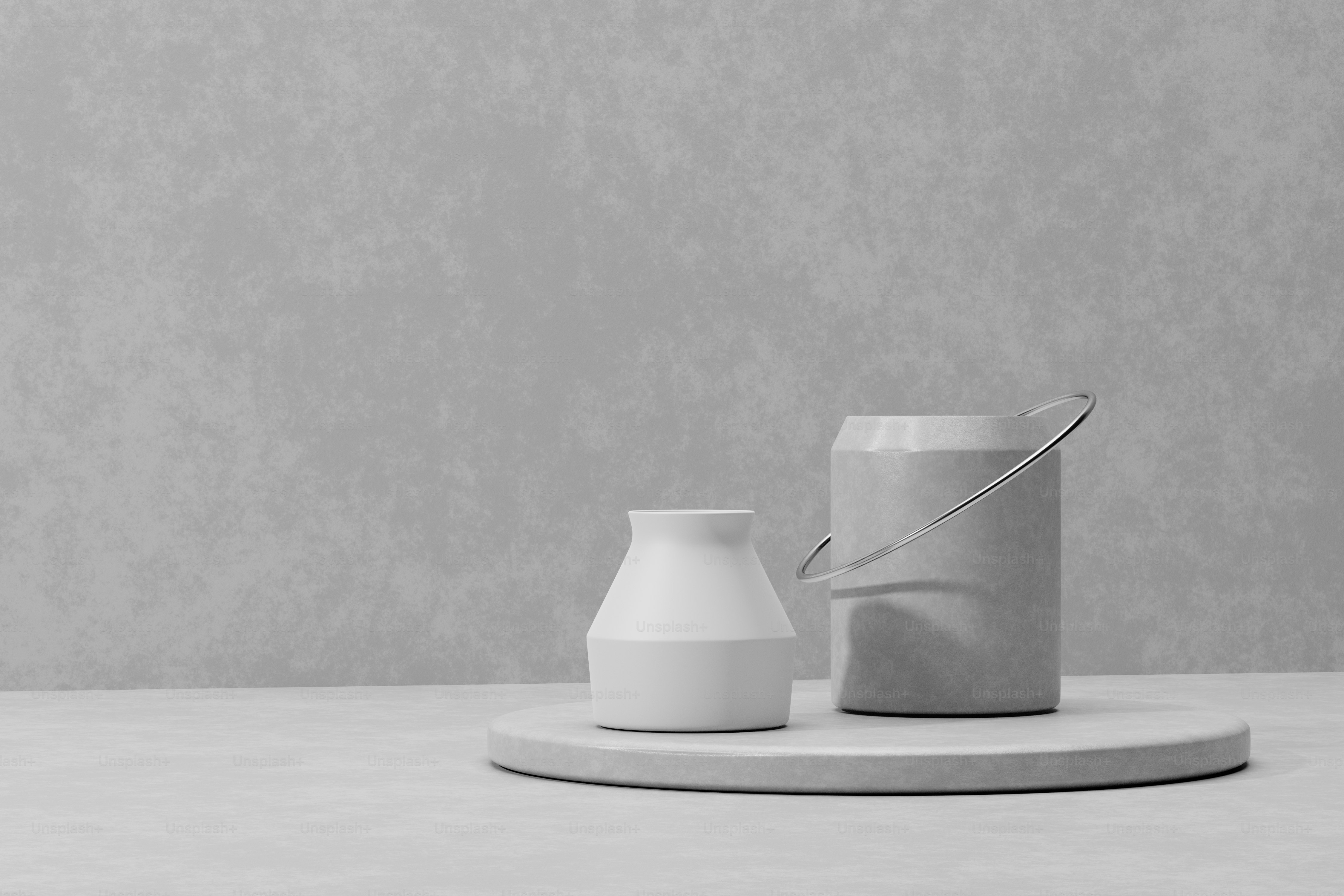 a-couple-of-white-vases-sitting-on-top-of-a-table-photo-minimalist