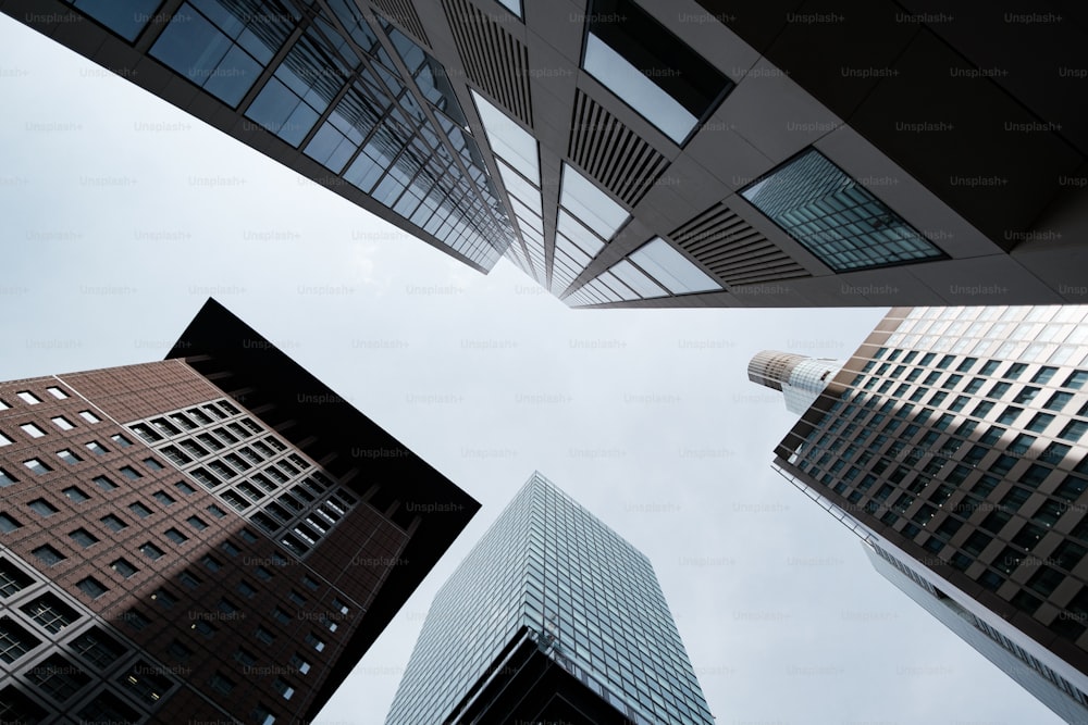 a group of tall buildings in a city