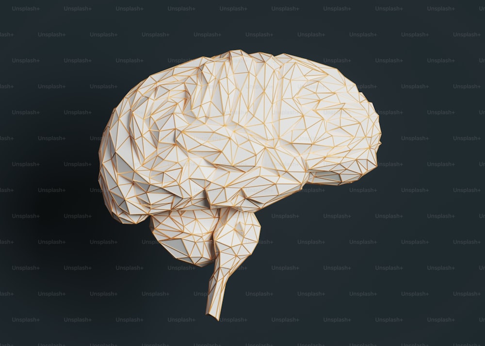 un morceau de papier qui ressemble à un cerveau