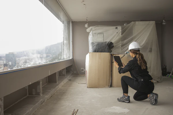 Arquitetos realizando vistoria de entrega