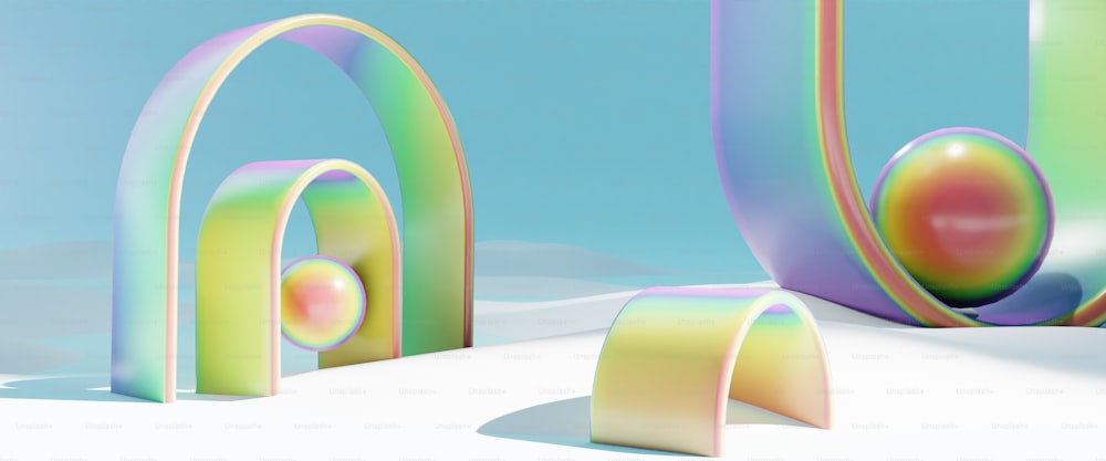 un'immagine generata al computer di un oggetto colorato