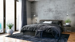 3d render of beautiful  bedroom
