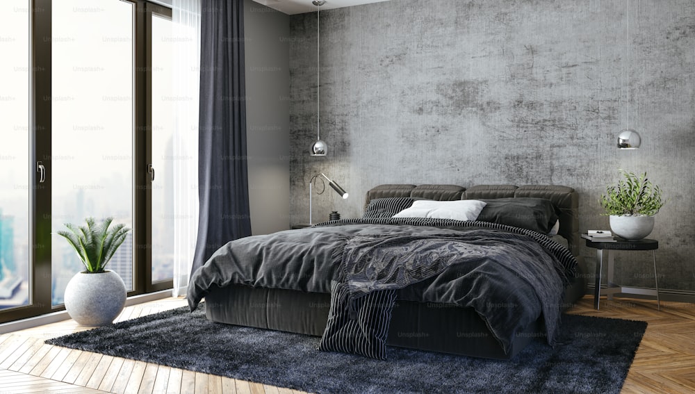 3d render of beautiful  bedroom