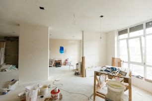 The apartment is under construction and renovation
