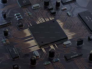 Central Computer Processors CPU concept. 3d rendering,conceptual image.