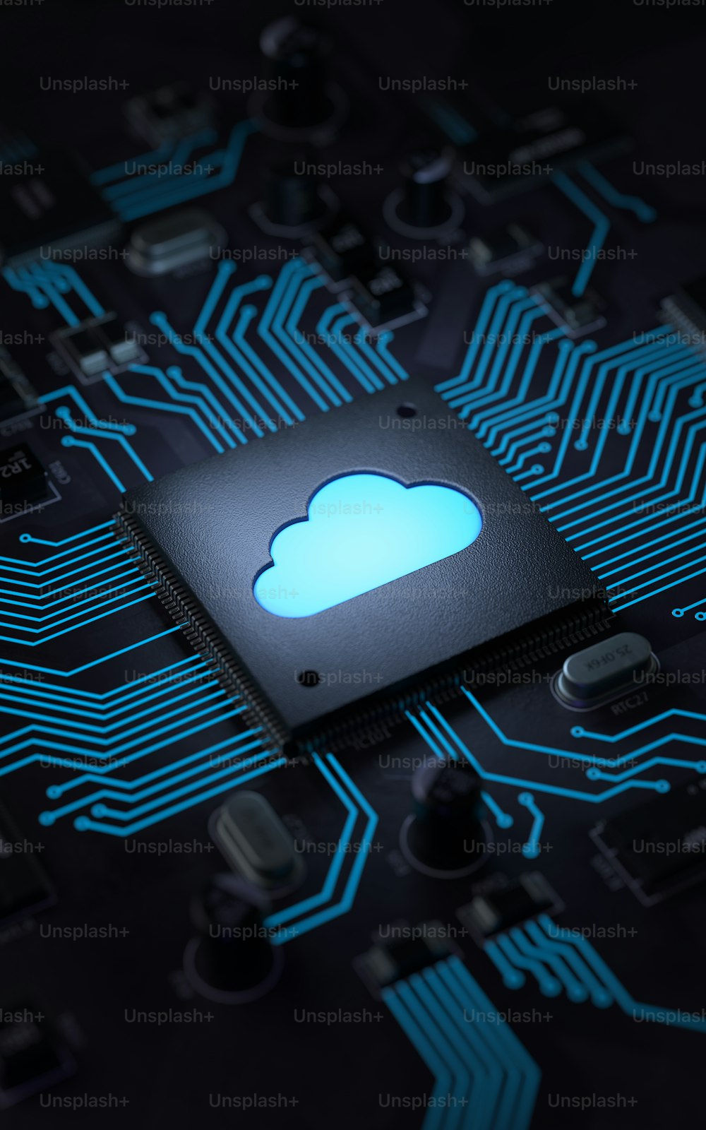 Cloud computing and network security concept, 3d rendering,conceptual image.