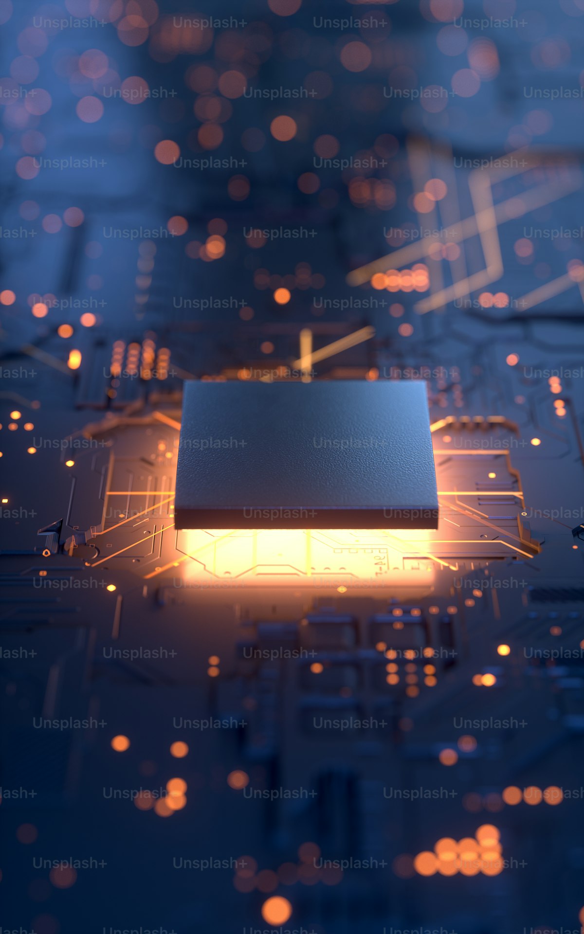 Close-up of a central processing unit chip representing the semiconductor and AI hardware industry