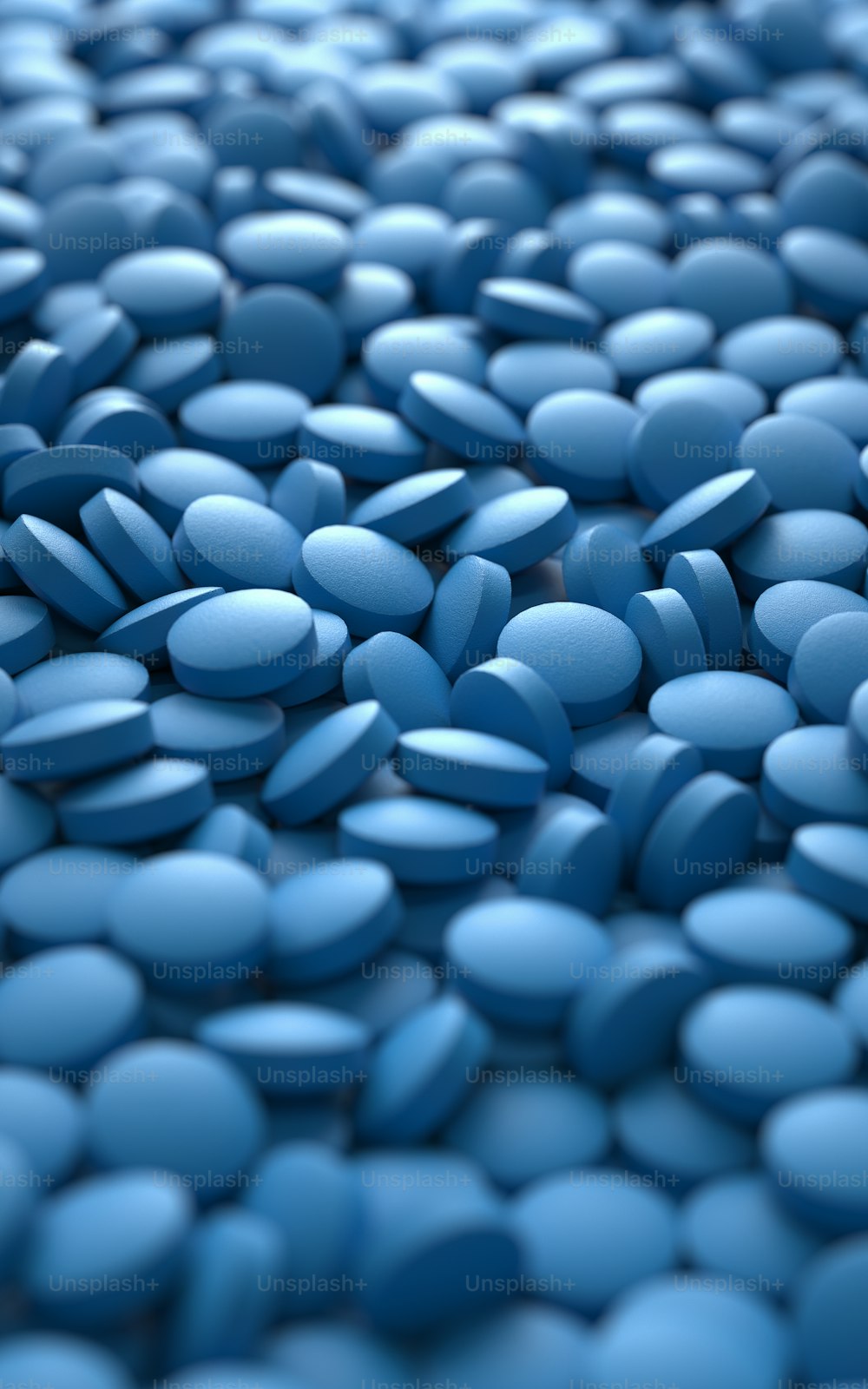 Pila de píldoras coloridas, renderizado 3D, imagen conceptual.