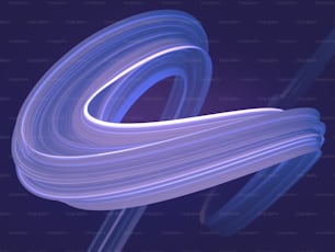 Forme torsadée abstraite colorée. Illustration géométrique générée par ordinateur. Rendu 3D