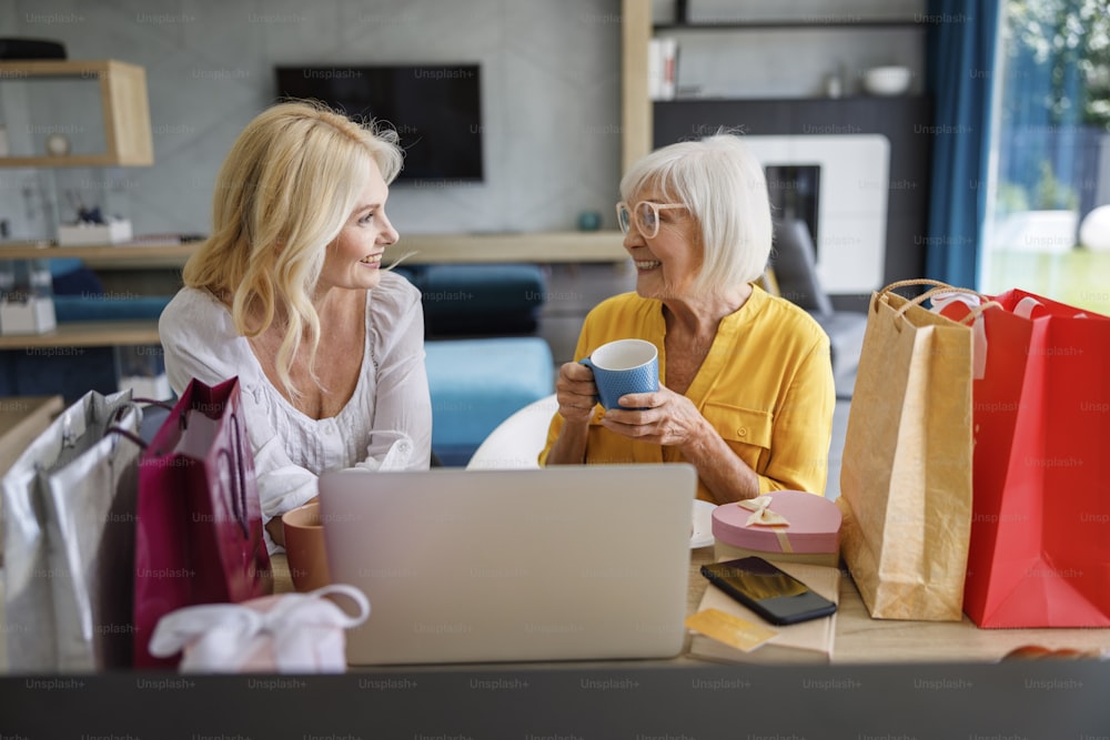 Adult smiling lady with cup of coffee stock photo