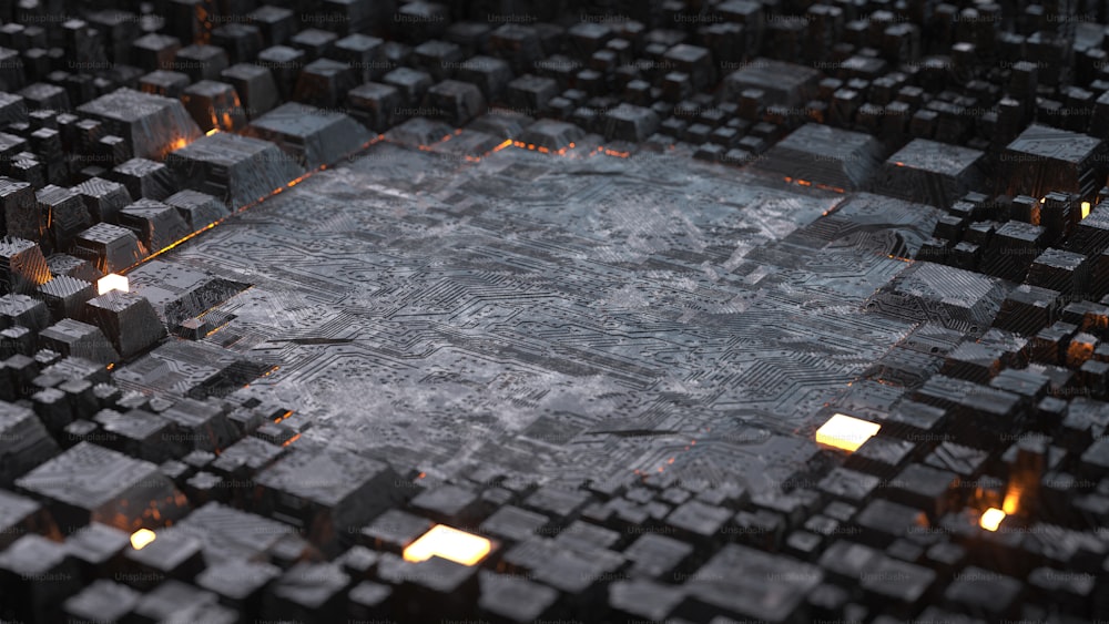 carte de circuit imprimé, arrière-plan de la technologie réseau abstraite, rendu 3D, image conceptuelle.