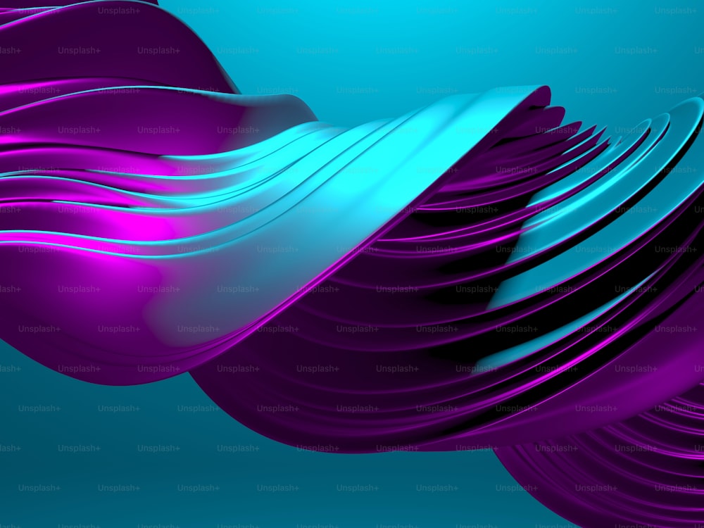 Farbenfroher flüssiger metallischer wellenförmiger Hintergrund. 3D-Render-Illustration