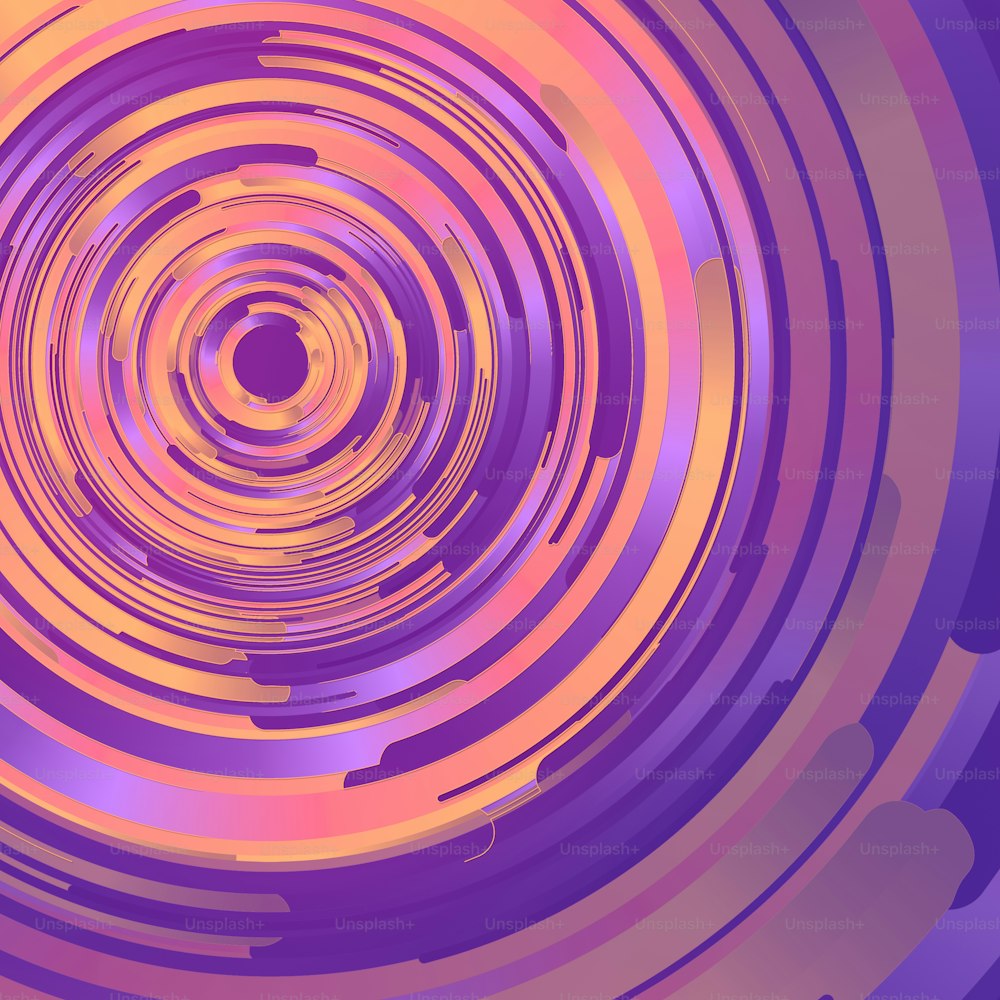 Composición de formas con degradados de color rosa. Patrón geométrico generado por computadora. Diseño de cubiertas modernas con círculos multicolores. Renderizado 3D abstracto