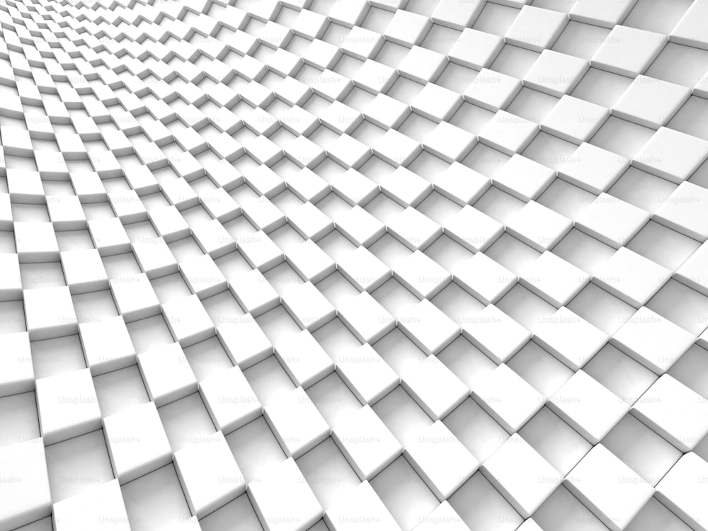 Abstract Futuristic White Cubes Design Background. 3d Render Illustration