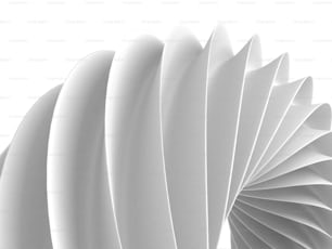 White Abstract Geometric Figure Background. 3d Render Illustration