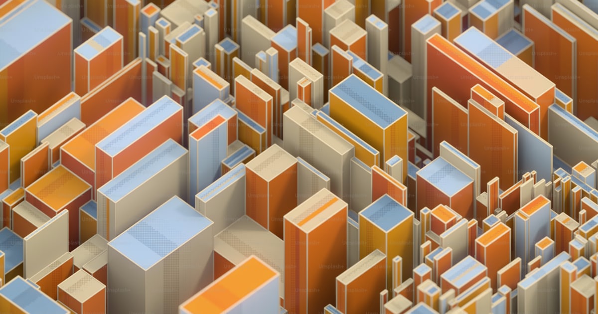 Modern multi colored template. 3d rendering digital illustration ...