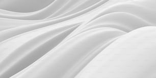 白い抽象的な液体の波状背景。3Dレンダリングイラスト