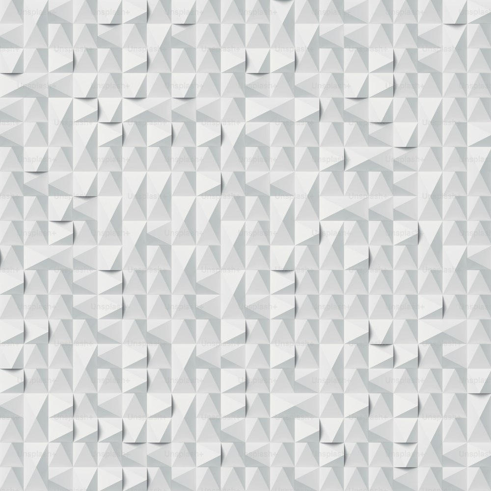 Trendy abstract white template with pattern of randomly arranged geometric shapes. 3d rendering digital illustration. Minimal art design