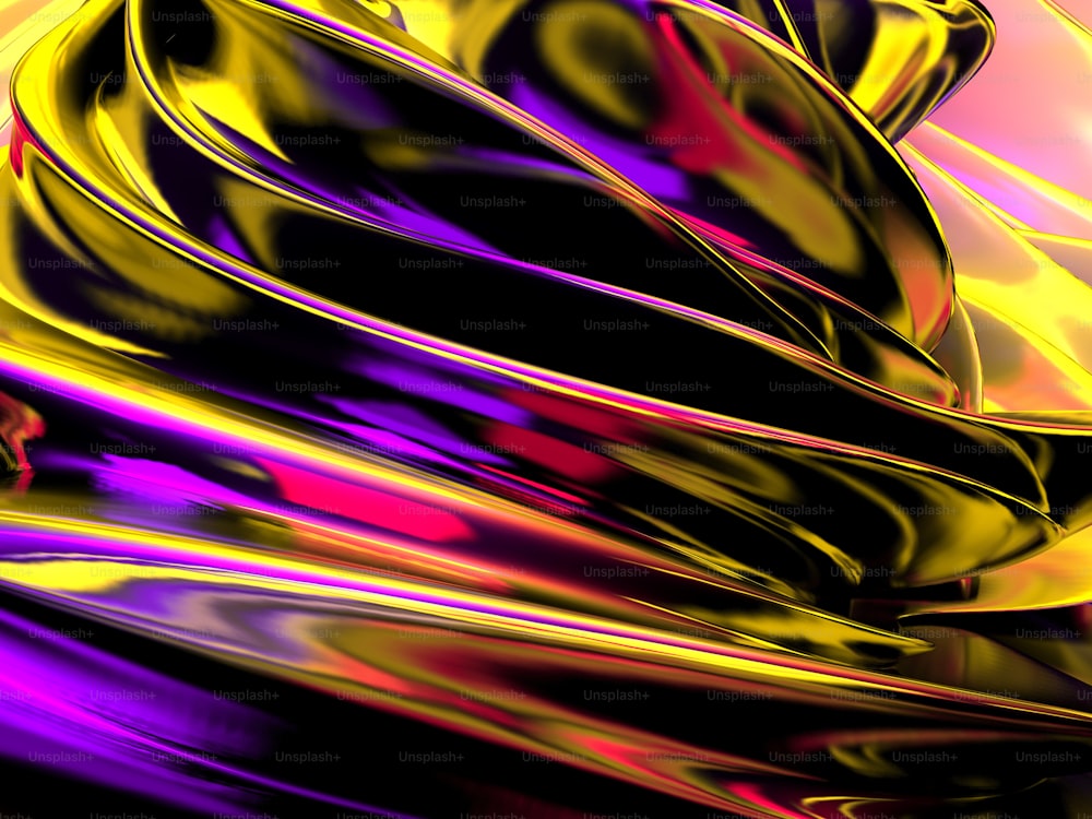 Abstract Background with Vibrant Purple and Gold Metallic