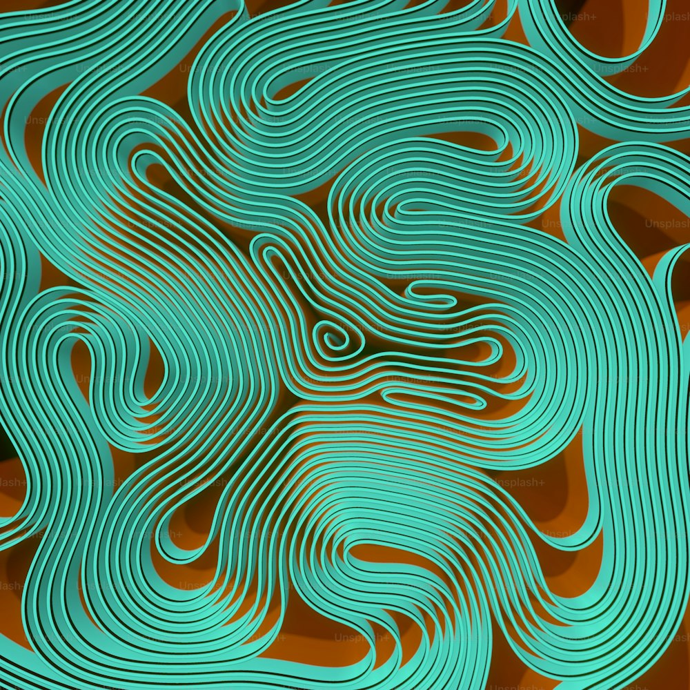 Labirinto abstrato com textura multicolorida iridescente. Modelo de design contemporâneo para design conceitual. Moldura de moda elegante. Ilustração digital de renderização 3D moderna