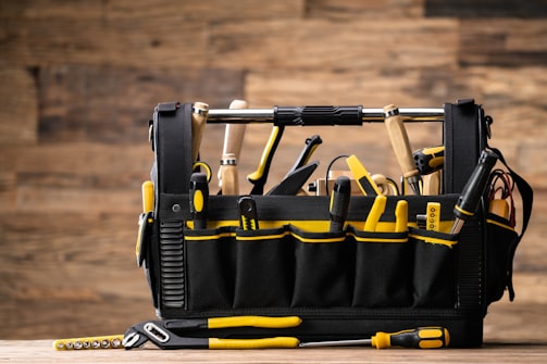 Open toolbox showing a variety of tools and equipment