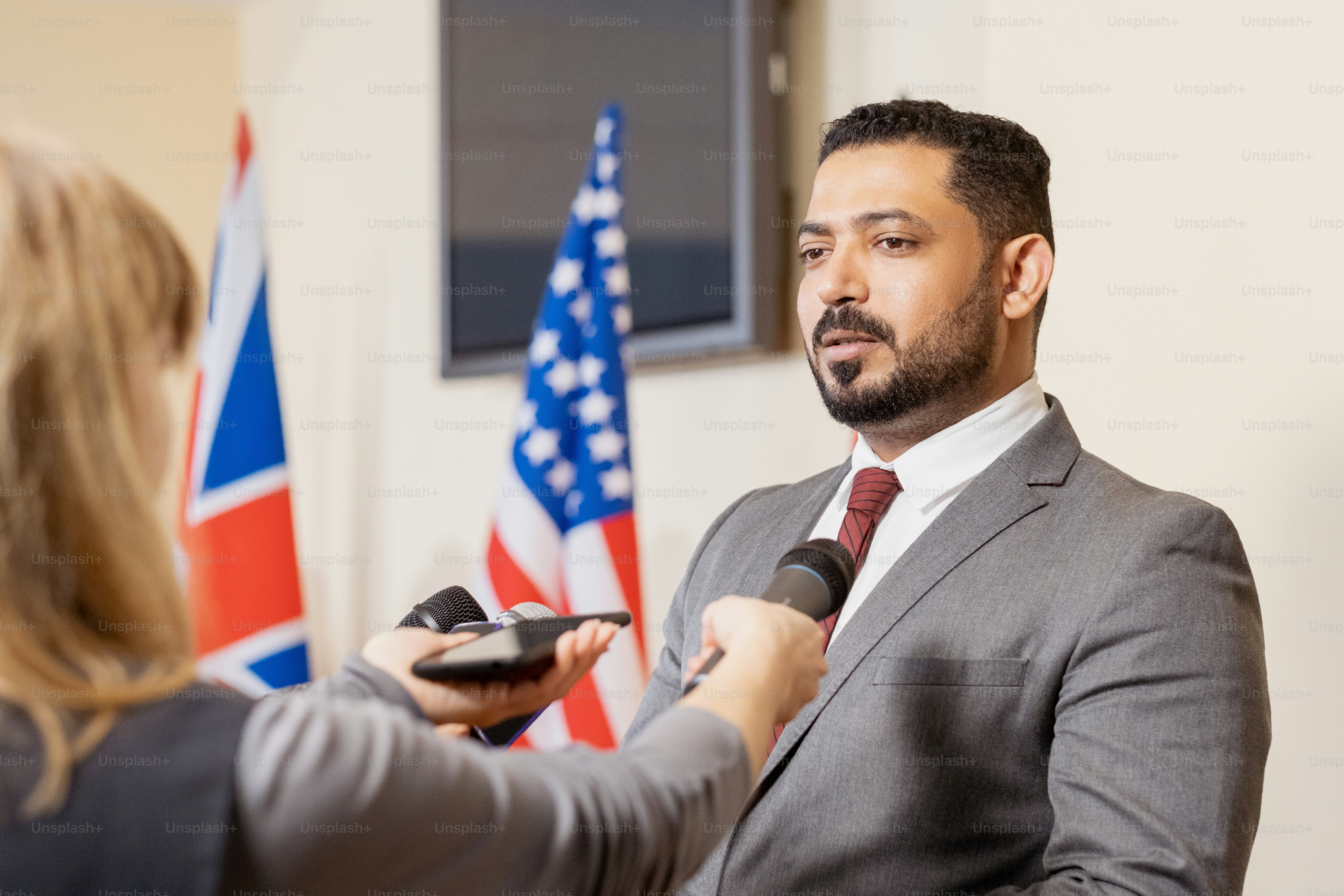 A press conference scene evokes the regulatory coordination required for a global cryptography transition