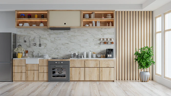 In-frame bespoke kitchen
