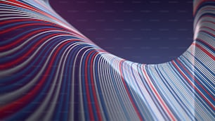 Digitale abstrakte farbige Linien 3D-Rendering-Hintergrund
