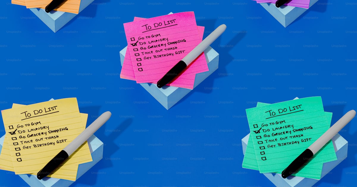 Four sticky notes with a pen on top of them photo – Encouragement Image ...