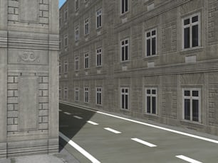 uma imagem gerada por computador de uma rua da cidade