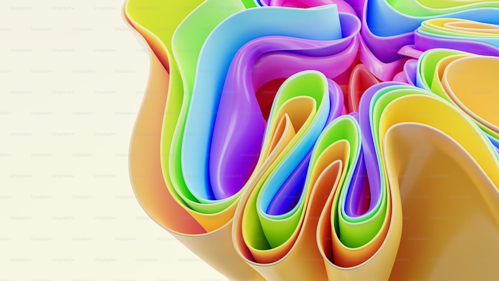 a computer generated image of a colorful object