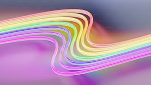 Un arrière-plan abstrait multicolore avec des lignes courbes