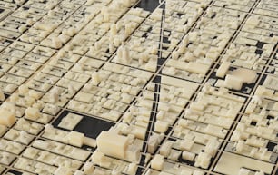 Ein Modell einer Stadt mit vielen Gebäuden