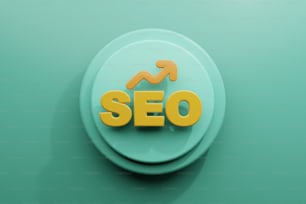a button with the word seo on it