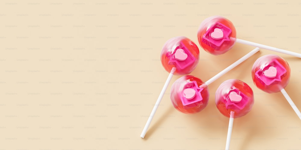a group of lollipops sitting on top of each other