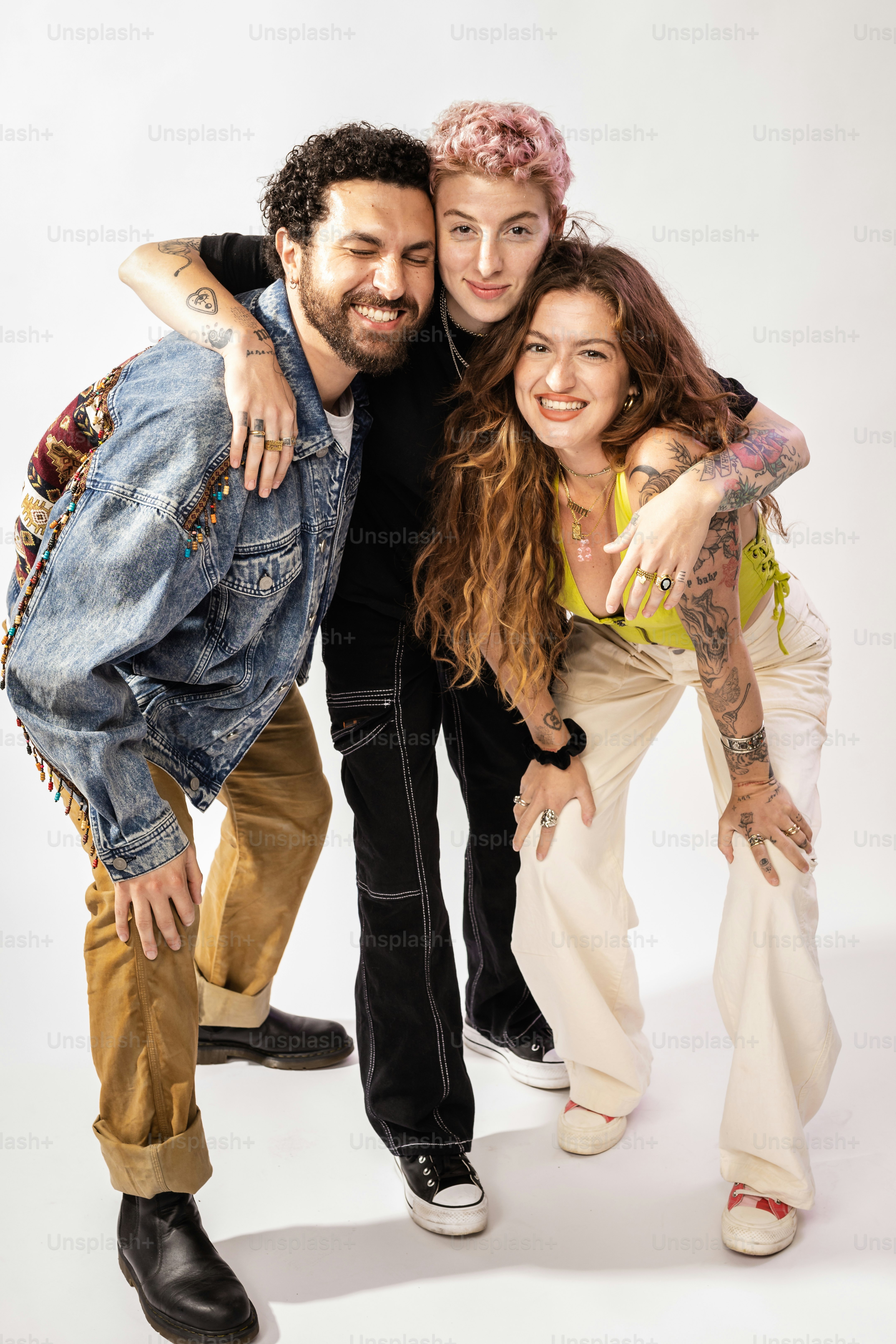 a group of people standing next to each other