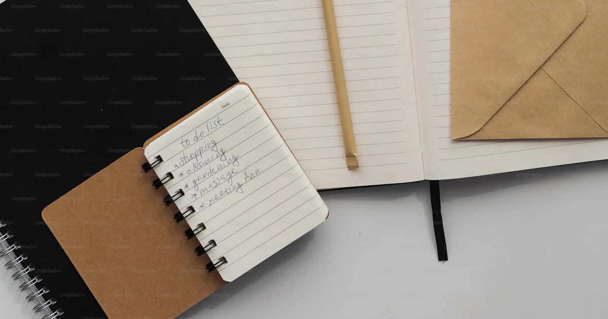 An open notebook with a pen and a cup of coffee photo – Desk Image on ...